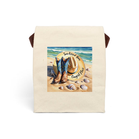 Canvas Lunch Bag, Sun Kissed Hair Cowgirl Flair Insulated Tote, Western Style Lunch Pack, Country Girl Lunchbox, Horse Lover Gift, Rodeo